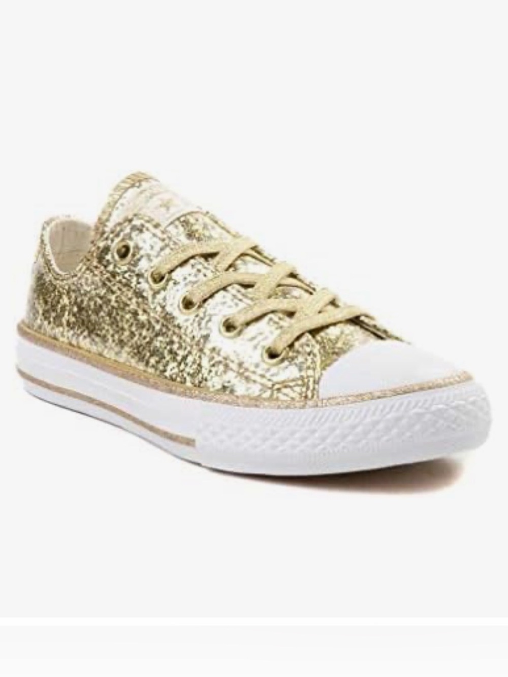 Converse Kids Low-Top Glitter Sneaker - Gold
